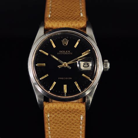 rolex oysterdate precision leather strap|oyster perpetual date watch strap.